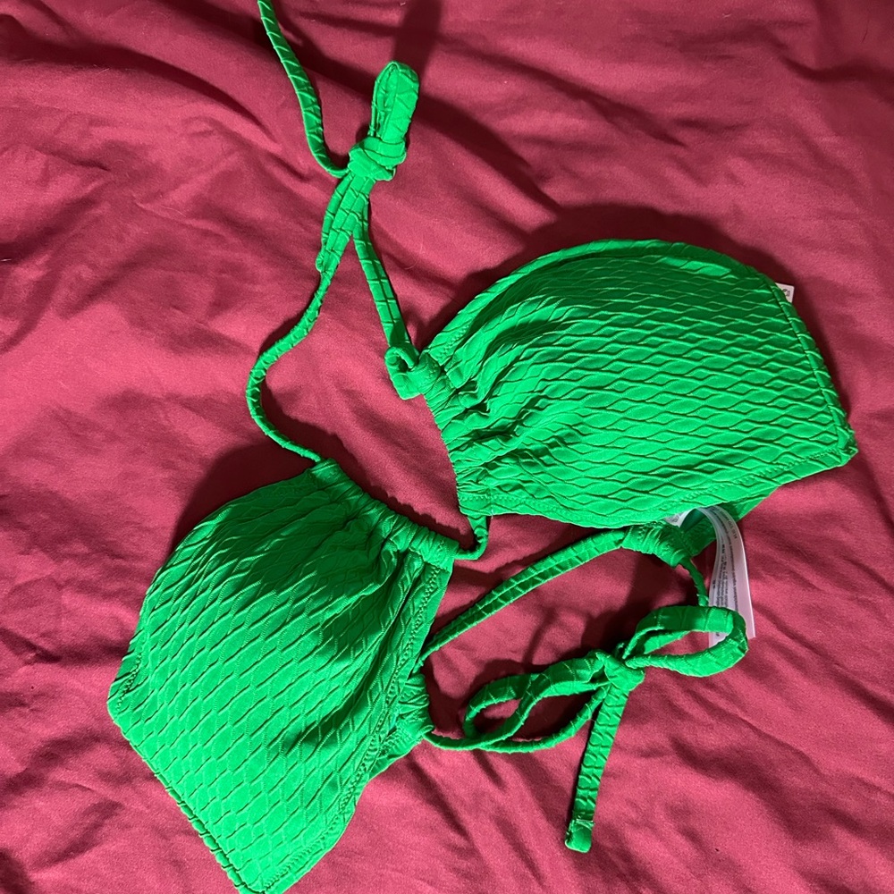 Victoria's Secret Green multi way Bikini Top